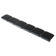 STEEL WHEEL WEIGHTS, ADHESIVE, 1/2 OUNCE, BLACK COATING ~10 POUND BOX STEEL WHEEL WEIGHTS, ADHESIVE, 1/2 OUNCE, BLACK COATING ~10 POUND BOX