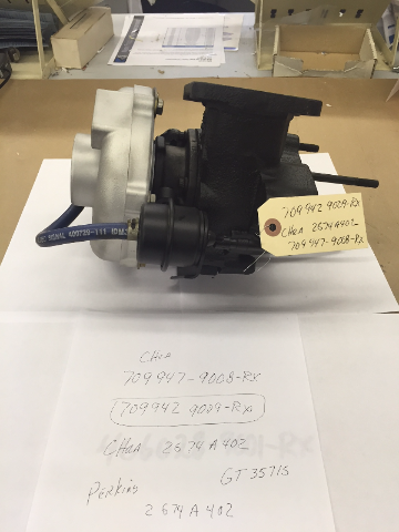 Turbo for 2002 + Perkins with a Vista 6 Tier 2 Engine. OE Turbo # 2674A402 - Garrett # 709942-0009