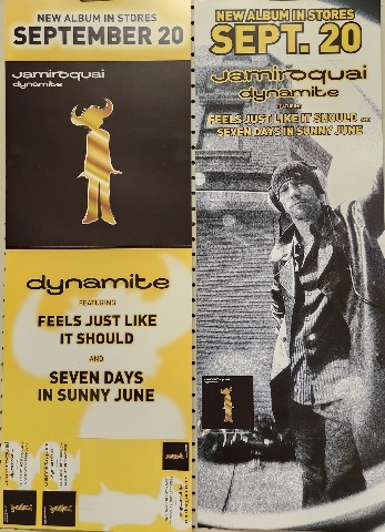 Jamiroquai 2005 Dynamite BIG LONG 2 Sided Promo Poster Flawless