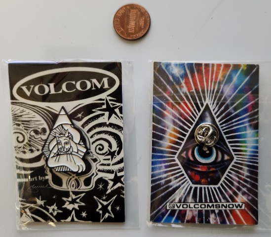 VOLCOM Snowboard Jamie Lynn Blue Cat Howly Bowly Promo Pin Mint