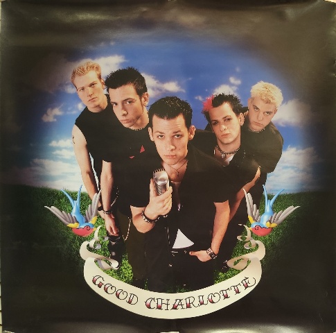 Good Charlotte 2000 Self Titled 2 sided promo poster Excellent New