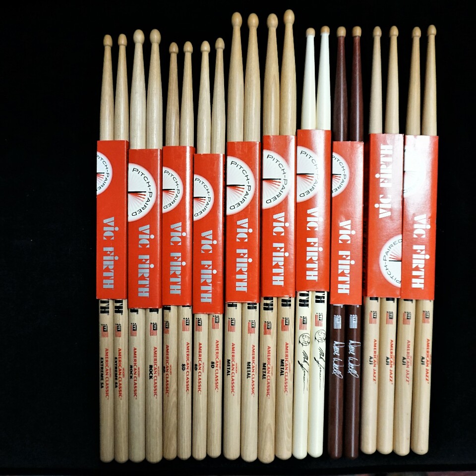 Vic Firth 10 Pairs Assorted Drum Sticks StreetSoundsNYC