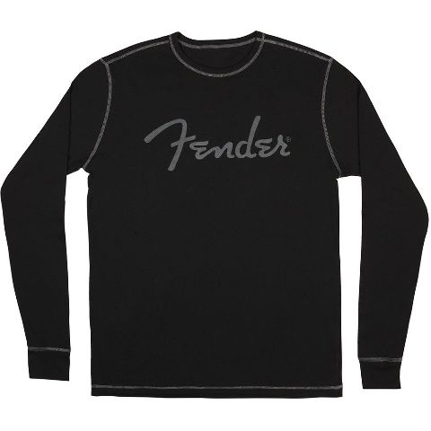 Fender Logo Mens Thermal Long Sleeve Tee Shirt Large