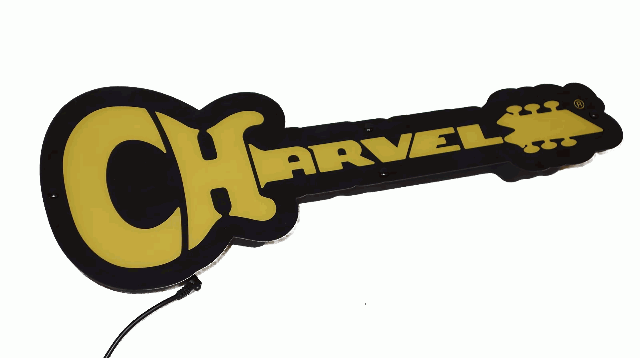 Charvel Logo LED Limited Edition Sign Lights Up Power Supply Inc
