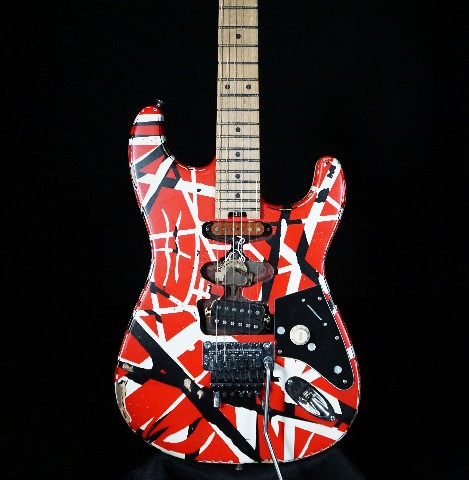EVH Stripe Series Frankie Frankenstein Relic R/B/W Guitar (Open Box)