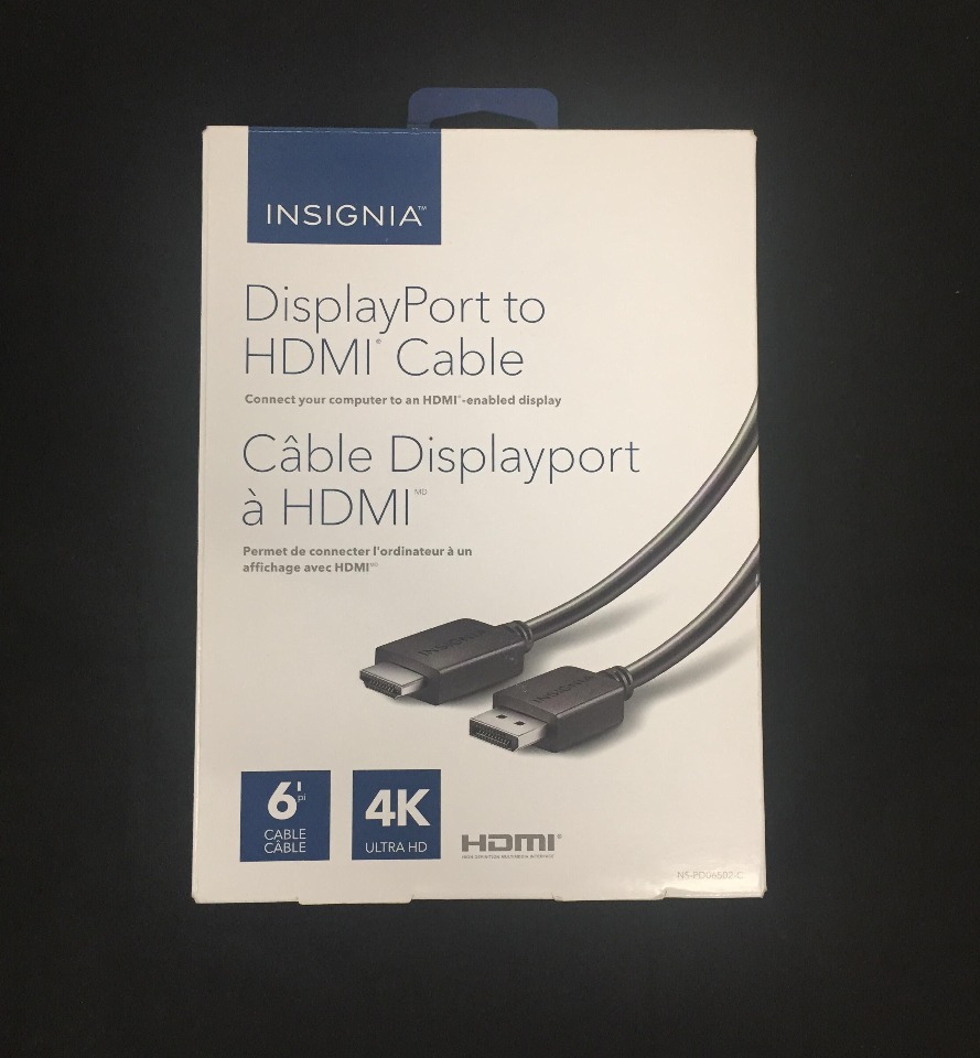 Insignia 1.8 m (6 ft.) DisplayPort/HDMI Cable (NSPD06502C) Buy