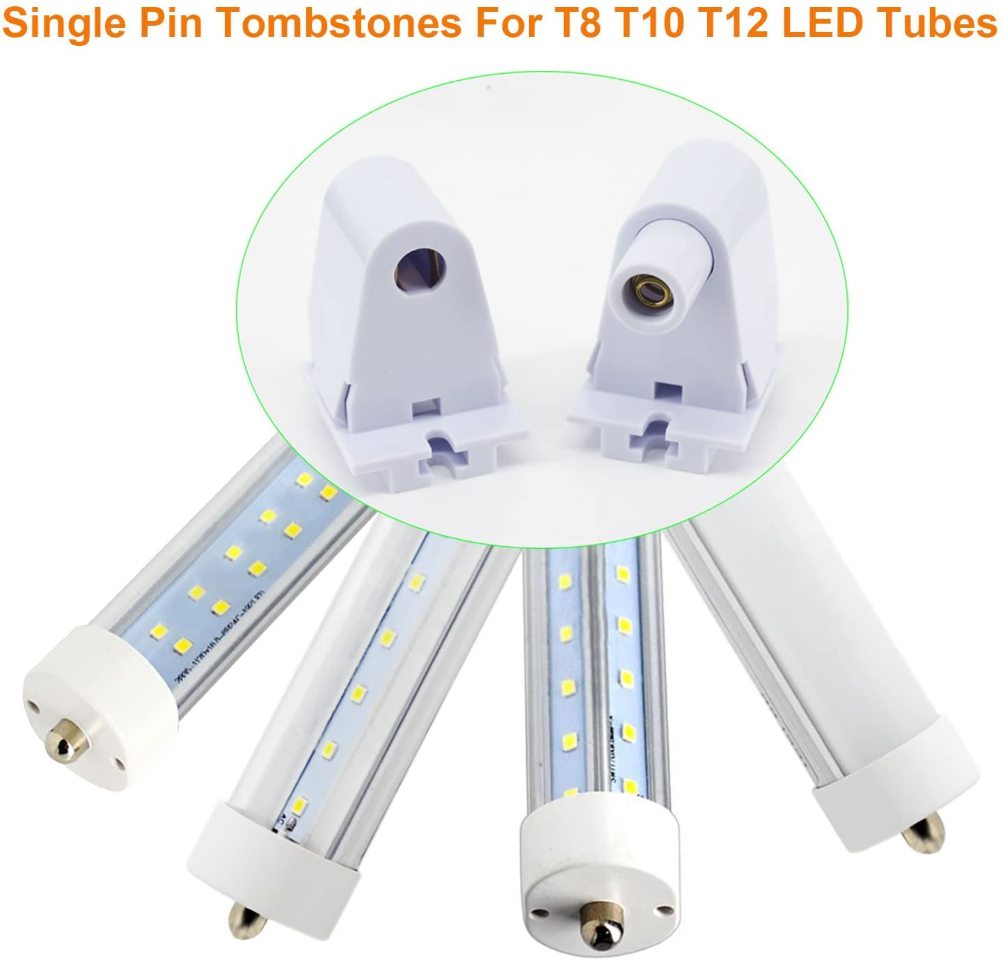 (12-Pairs) JESLED Single Pin FA8 Tombstone - Non-Shunted T8/T10/T12 LED