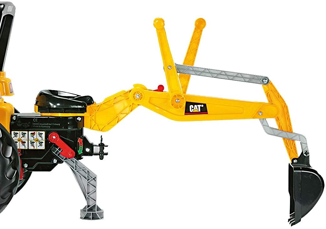 rolly toys cat construction pedal tractor backhoe loader