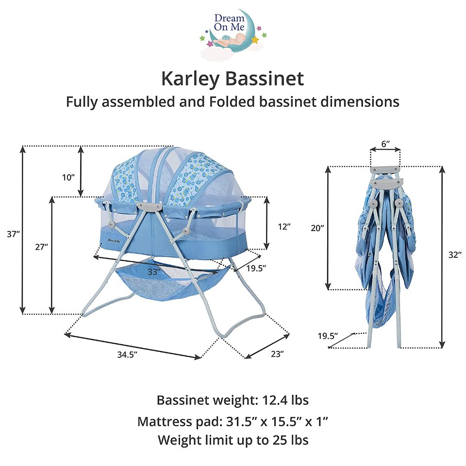 dream on me bassinet weight limit