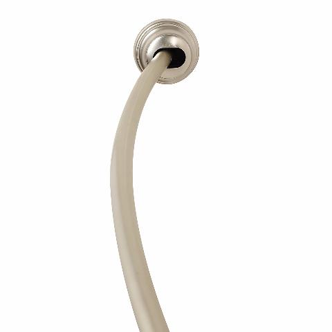Zenna Home Neverrust Aluminum Tension Curved Shower Curtain Rod