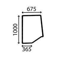 Case IH  7110 7120 7140 7150 7210 7220 7230 7240 7250 8910 8920 8930 8940 8950 tractor LEFT  door glass 1340194C1