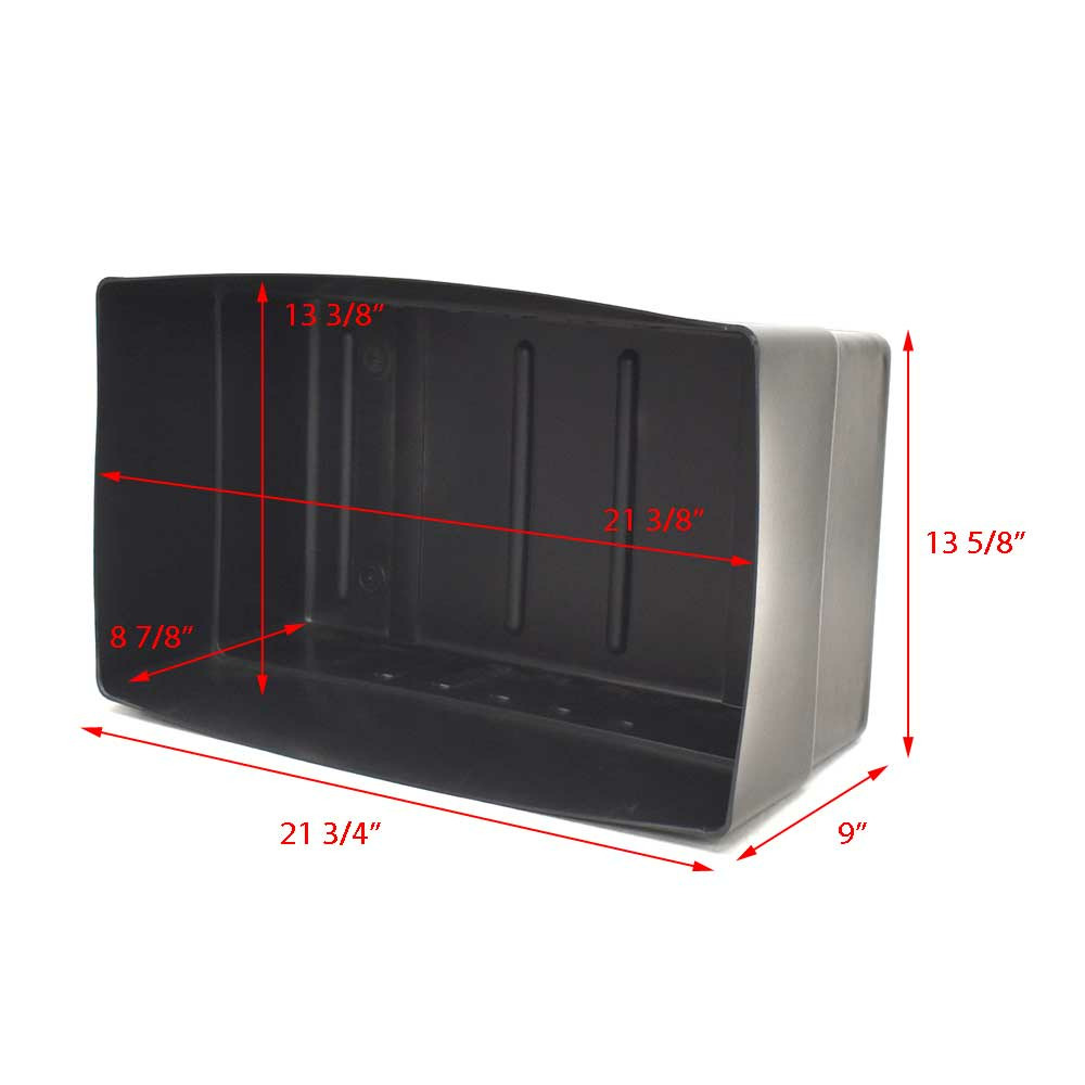 Marquis Boat Battery Box | w/ Straps 21 3/4 x 13 1/4 x 9 Inch Black