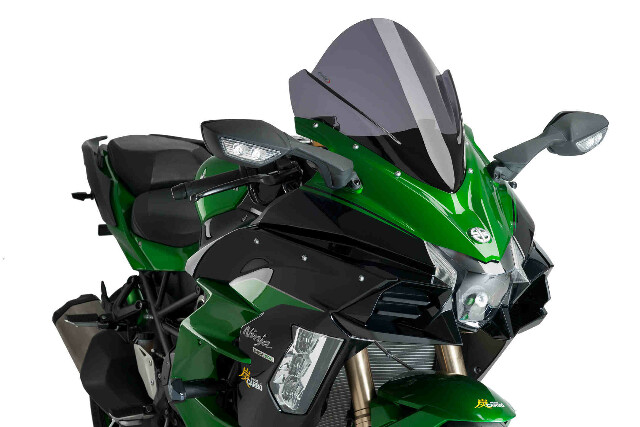 Puig - 9704F - Windscreen Z-RACING Dark Smoke Kaw - Kawasaki