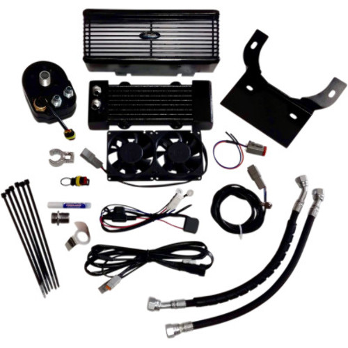 Details About Ultracool Dy 1f Below Regulator Mount Oil Cooler Kit Flat Black Harley Davi