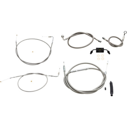 Carbolook Hose /& Stainless Banjos Pro Braking PBK4531-CAR-SIL Front//Rear Braided Brake Line