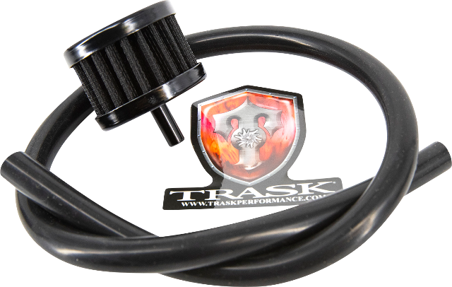 TRASK - TM-2041BK - M8 Vented Transmission Top Cover for Harley