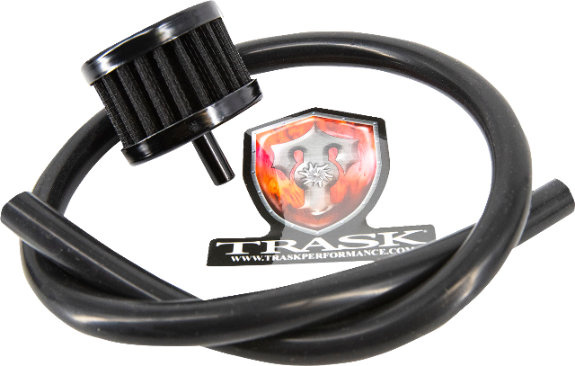 TRASK - TM-2041BK - M8 Vented Transmission Top Cover for Harley