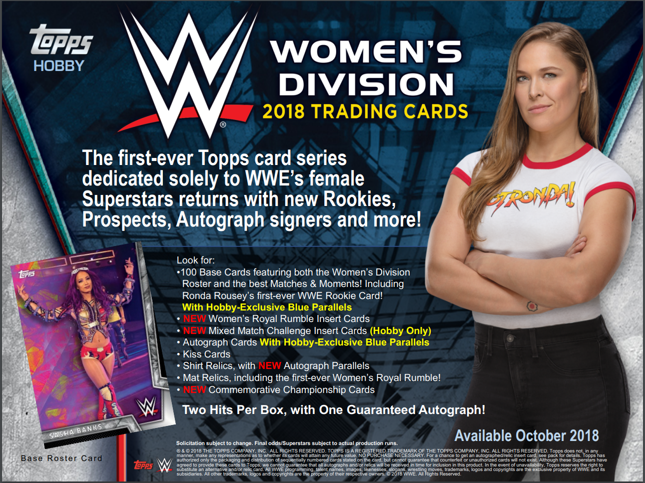 2018 Topps WWE Women's Division Wrestling Hobby Box (Factory Sealed)