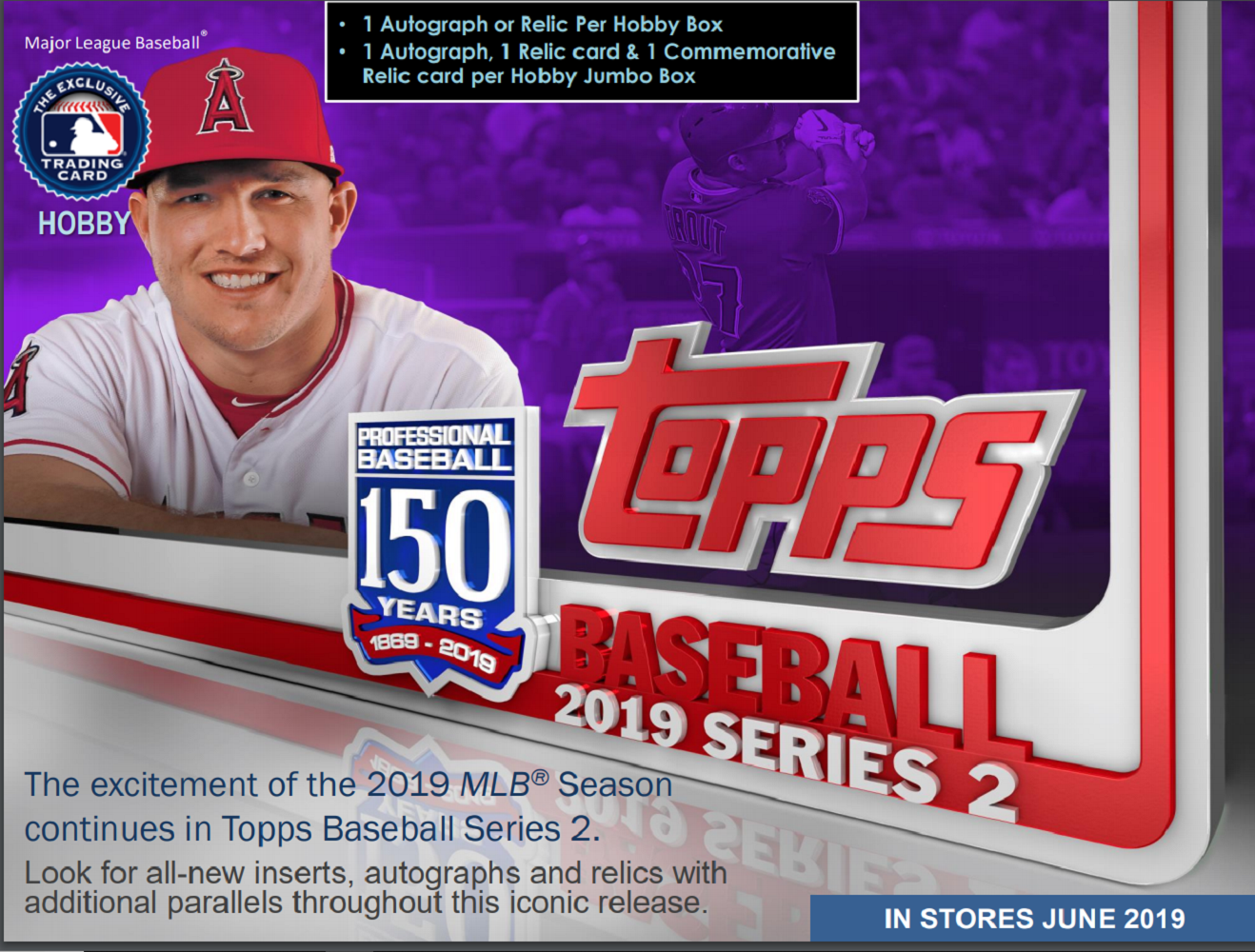 2019 Topps Series 2 Baseball Hobby 24 Pack BOX w/1 Silver Pack (Sealed)(Random)