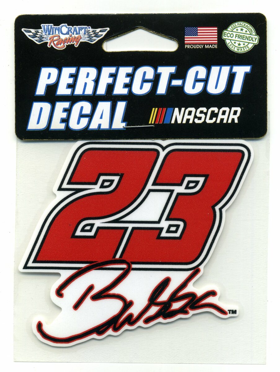 Wincraft Racing Bubba Wallace 23 Perfect Cut Decal 4" x 4" Heroes