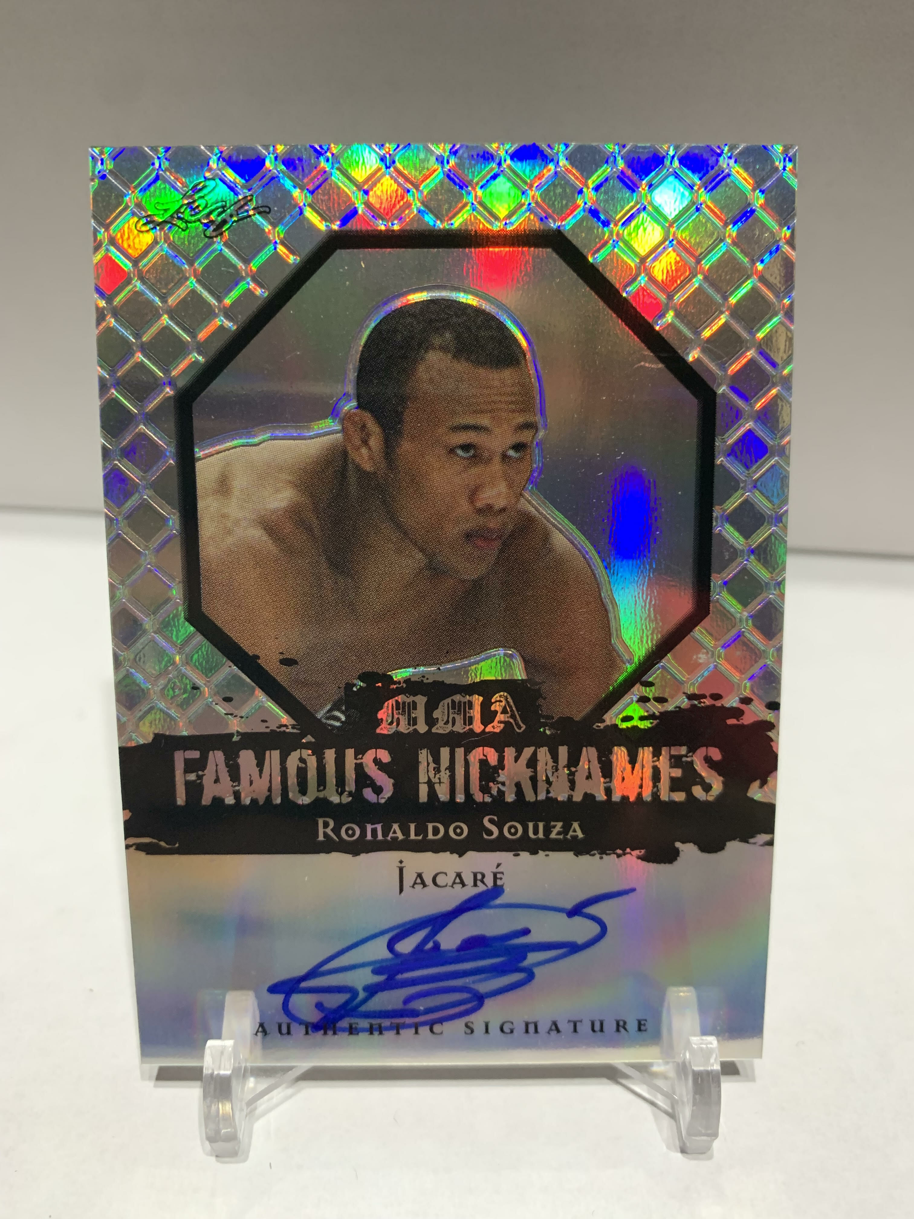 RONALDO SOUZA 2011 Leaf UFC MMA Metal Famous Nicknames Signature Auto