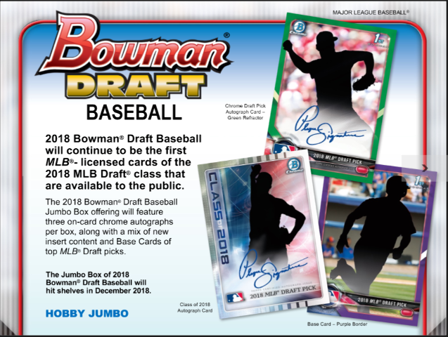 2018 Bowman Draft Picks Prospects Baseball HTA Jumbo Hobby 8 Box CASE (Sealed)