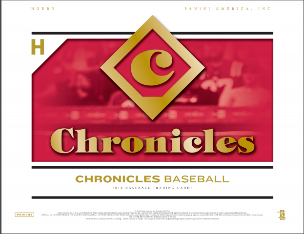 2018 Panini Chronicles Baseball Hobby 16 Box CASE (Factory Sealed)