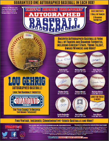 2018 Tristar Hidden Treasures Diamond Autographed Baseball Hobby Box (Sealed)