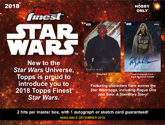 2018 Topps Star Wars Finest Hobby Master Box (Sealed)
