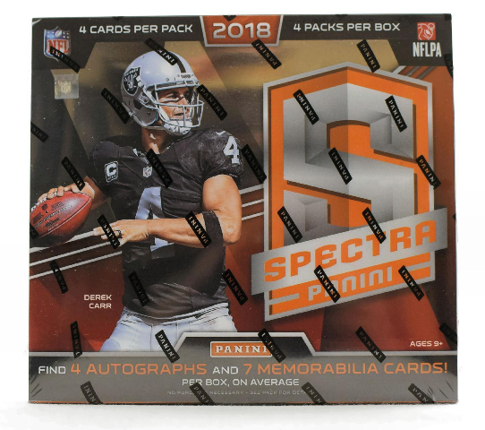 2018 Panini Spectra Football Hobby 4 Pack BOX (Sealed)
