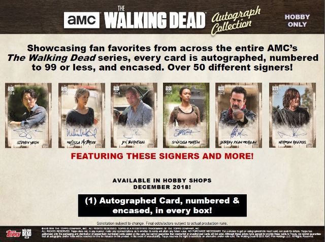 2018 Topps AMC The Walking Dead Autograph Collection Hobby BOX (Factory Sealed)