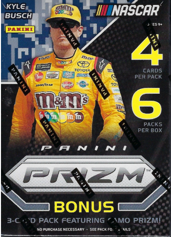 2018 Panini Prizm NASCAR Auto Racing 6 Pack Blaster Box (Sealed) Bonus Camo Pack
