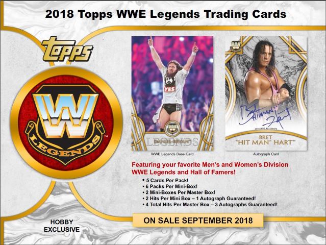 2018 Topps Legends of the WWE Wrestling Hobby MASTER BOX (Factory Sealed)