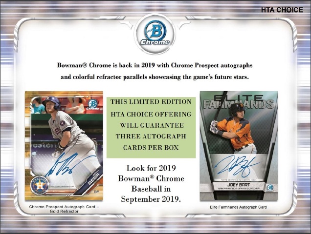 2019 Bowman Chrome Baseball HTA Choice 12 Box CASE (Factory Sealed)