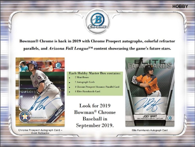 2019 Bowman Chrome Baseball Hobby 12 Master Box CASE (Factory Sealed)