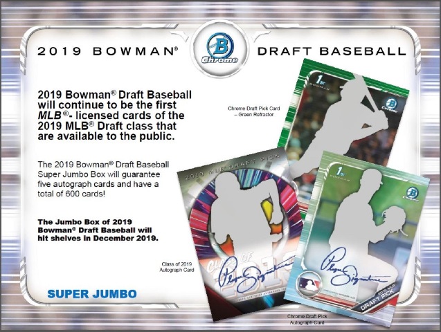 2019 Bowman Draft Picks & Prospects Baseball Super Jumbo 5 Pack BOX (Sealed)(Random)