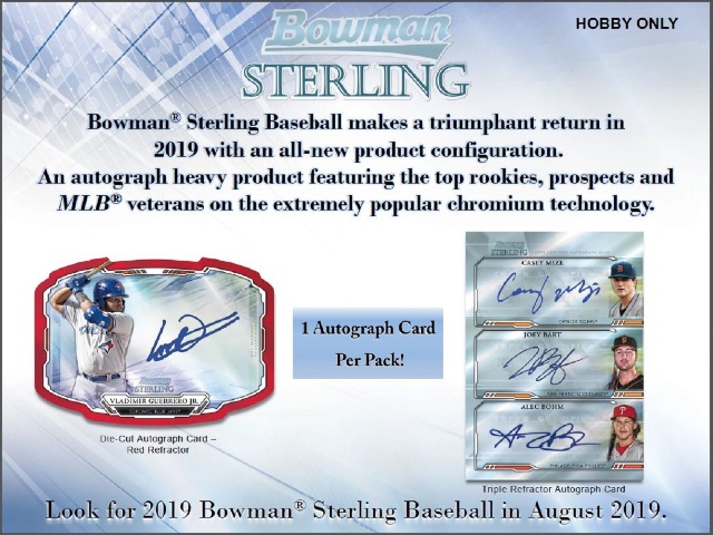 2019 Bowman Sterling Baseball Hobby 12 Box CASE (Factory Sealed)