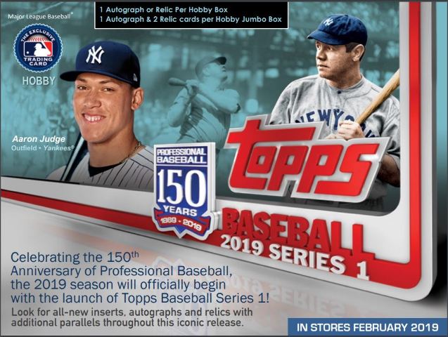 2019 Topps Series 1 Baseball Hobby 12 Box CASE w/12 Silver Packs (Sealed)