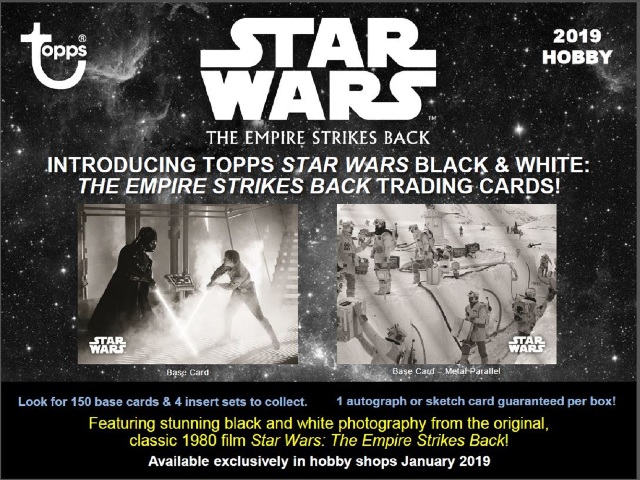 2019 Topps Star Wars The Empire Strikes Back Black & White Sealed Hobby BOX B&W