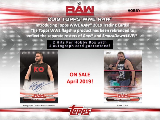 2019 Topps WWE RAW Hobby 24 Pack BOX (Factory Sealed)(Random)