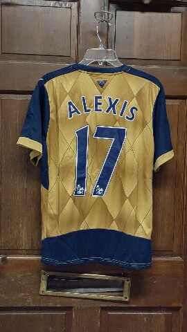 アーセナル ALEXIS 17番 ジャージ 2015 Puma Arsenal Alexis #17 Gold Away Soccer Jersey & Shorts