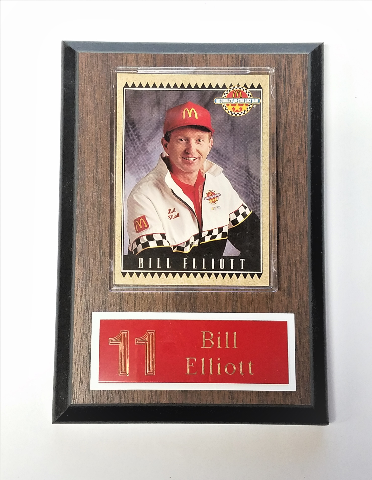 1992 Maxx #4 Bill Elliott McDonald's All-Star Race Team Card On Plaque