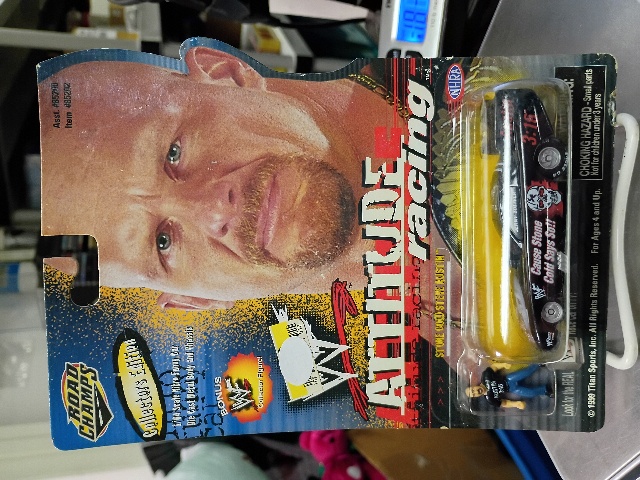 1999 Road Champs WWF Attitude Racing Stone Cold Steve Austin w/ Figure  C22