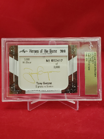 2018 Leaf Heroes Of The Game Cut Signature TONY GWYNN Baseball HOF AU 2417/3000