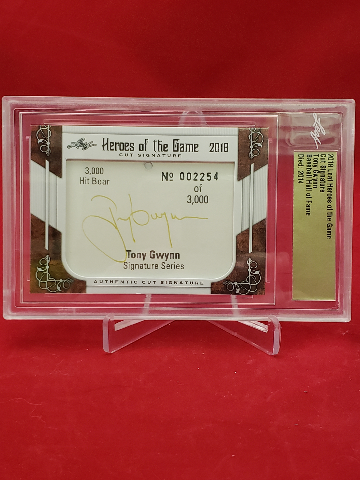 2018 Leaf Heroes Of The Game Cut Signature TONY GWYNN Baseball HOF AU 2254/3000