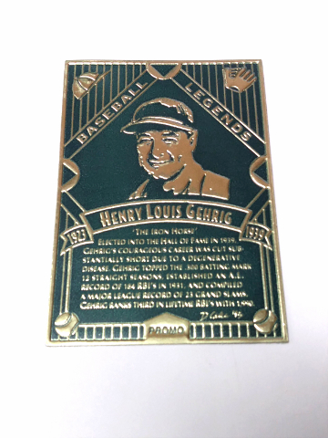 1993 Legendary Foils Promo Cards Satchel Paige Black & Lou Gehrig