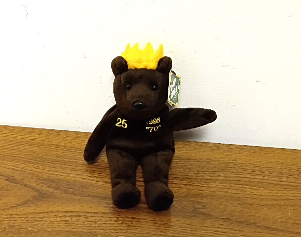 Salvino's Bamm Beano's Mark McGwire #25 Brown Beanie Plush Toy Bear Home Run #70