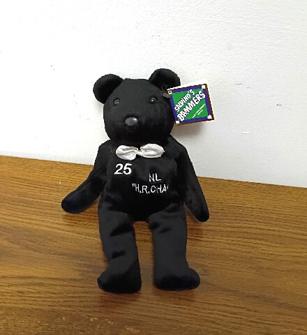 Salvino's Bammers Mark McGwire #25 Black Beanie Bear Plush NL H.R. CHAMP