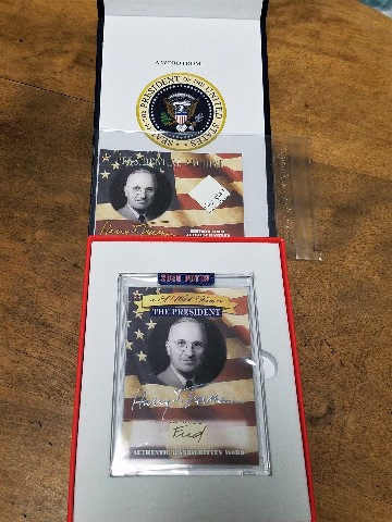 2020 A Word From The President Harry S. Truman Handwritten Word & Relic Card