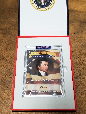 2020 A Word From The President James Monroe Handwritten Word Card AWF-JM5